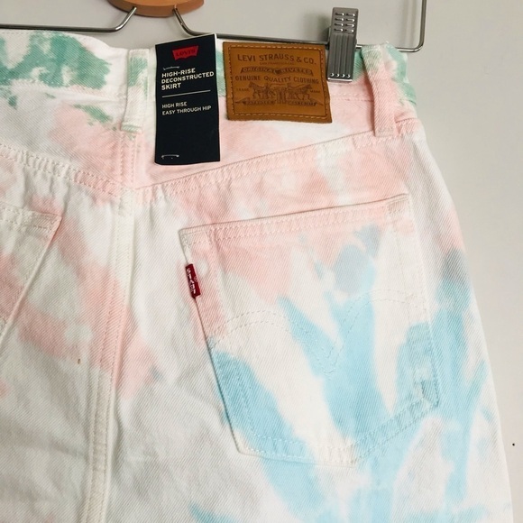 Levi’s Premium Tie Dye Deconstructed Skirt 25 - Picture 5 of 9